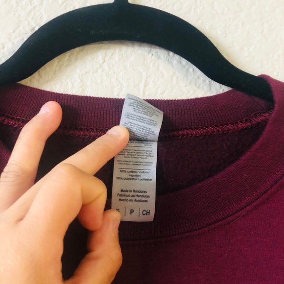 Maroon 'kamala & joe' Sweatshirt (S) - Picture 6 of 6